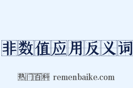 非数值应用反义词是什么意思的图片